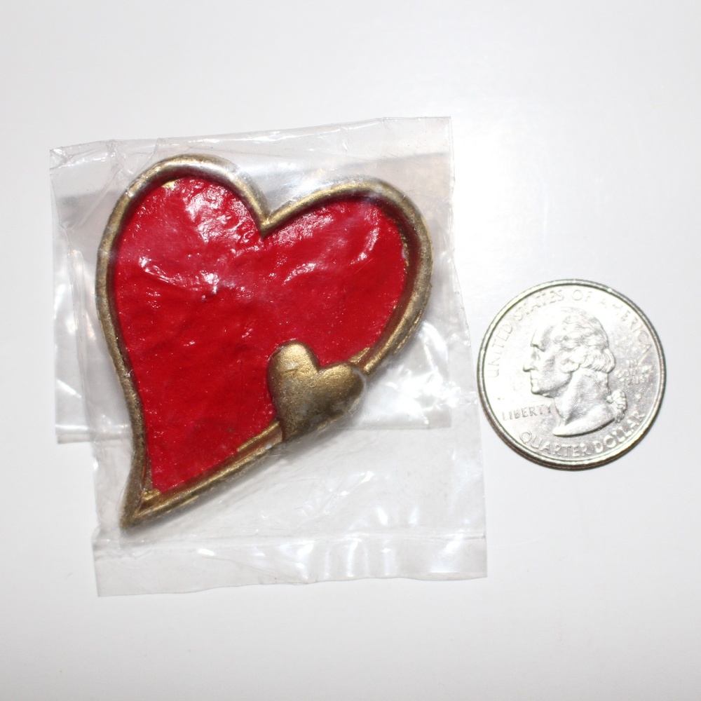 Vintage, Valentines Heart in a Heart Pin
